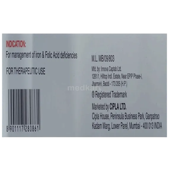 fericip xt tablet 10's